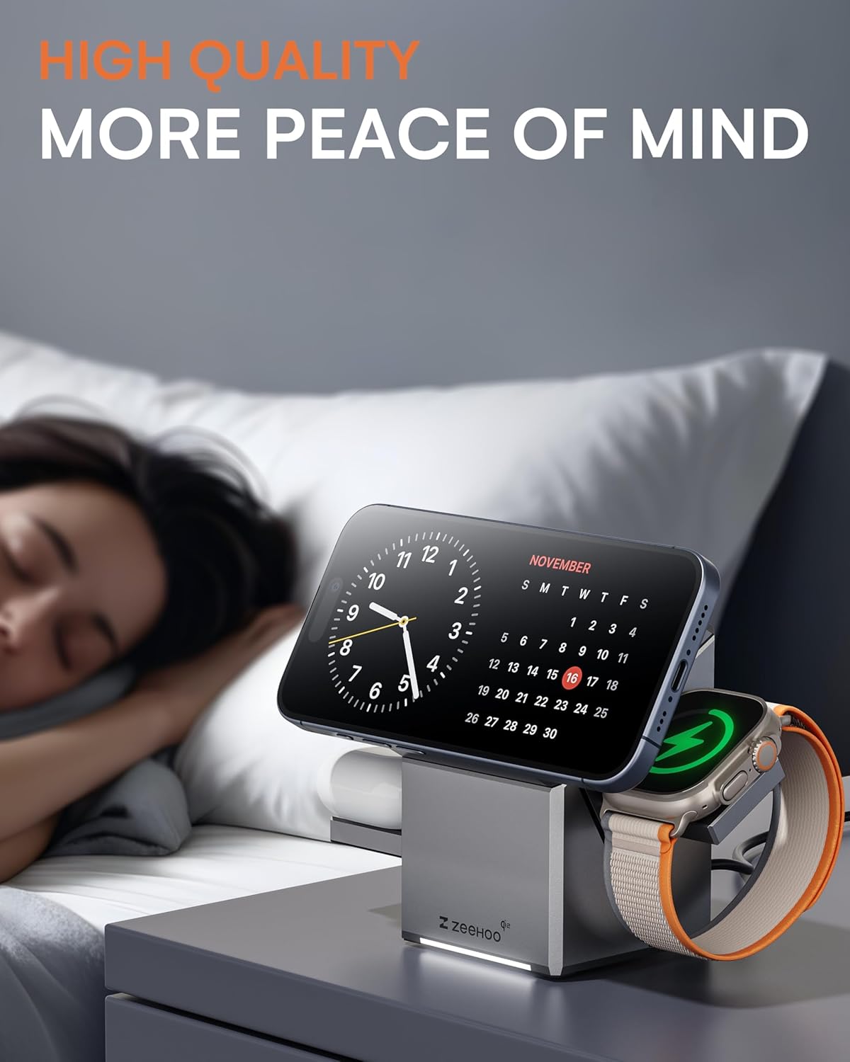 Magnetic portable charger for iPhone, Apple Watch and AirPods