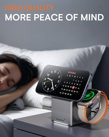 Magnetic portable charger for iPhone, Apple Watch and AirPods