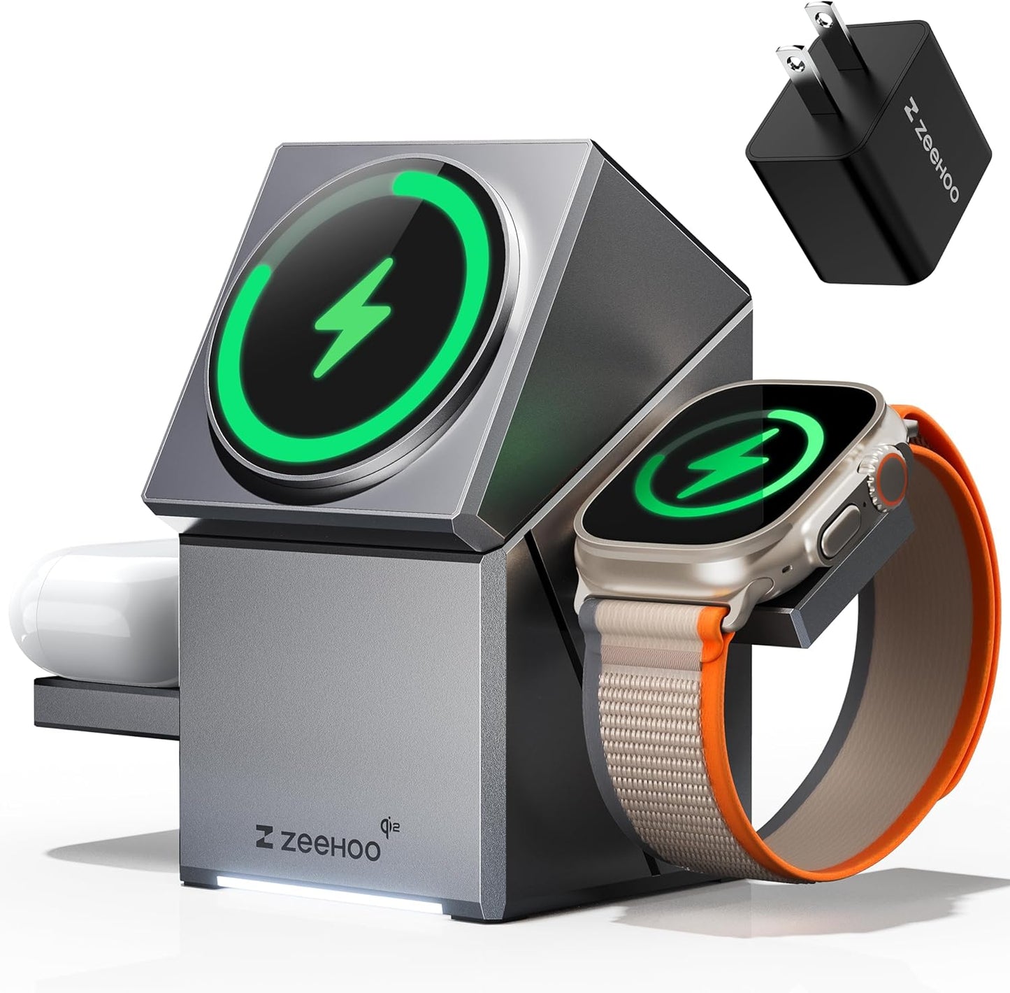 Magnetic portable charger for iPhone, Apple Watch and AirPods